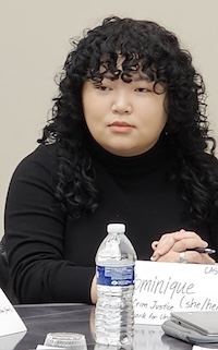 Student taking part in the event