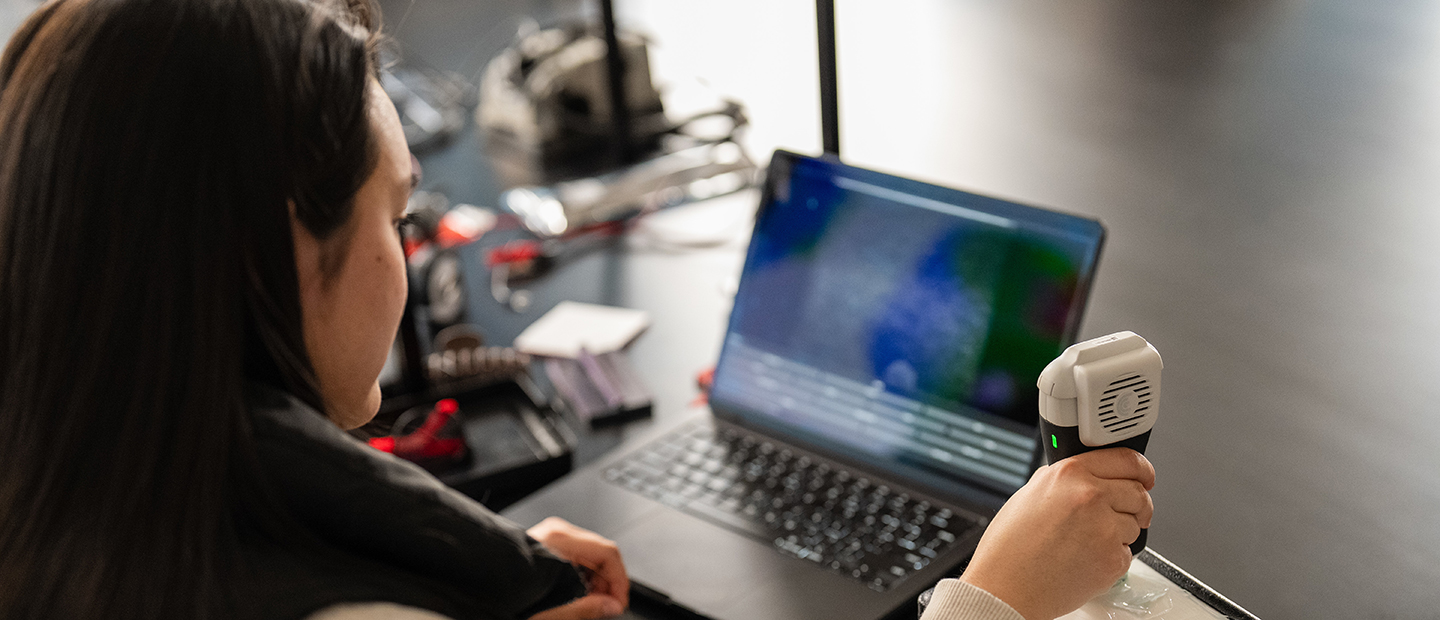 A person working on a computer