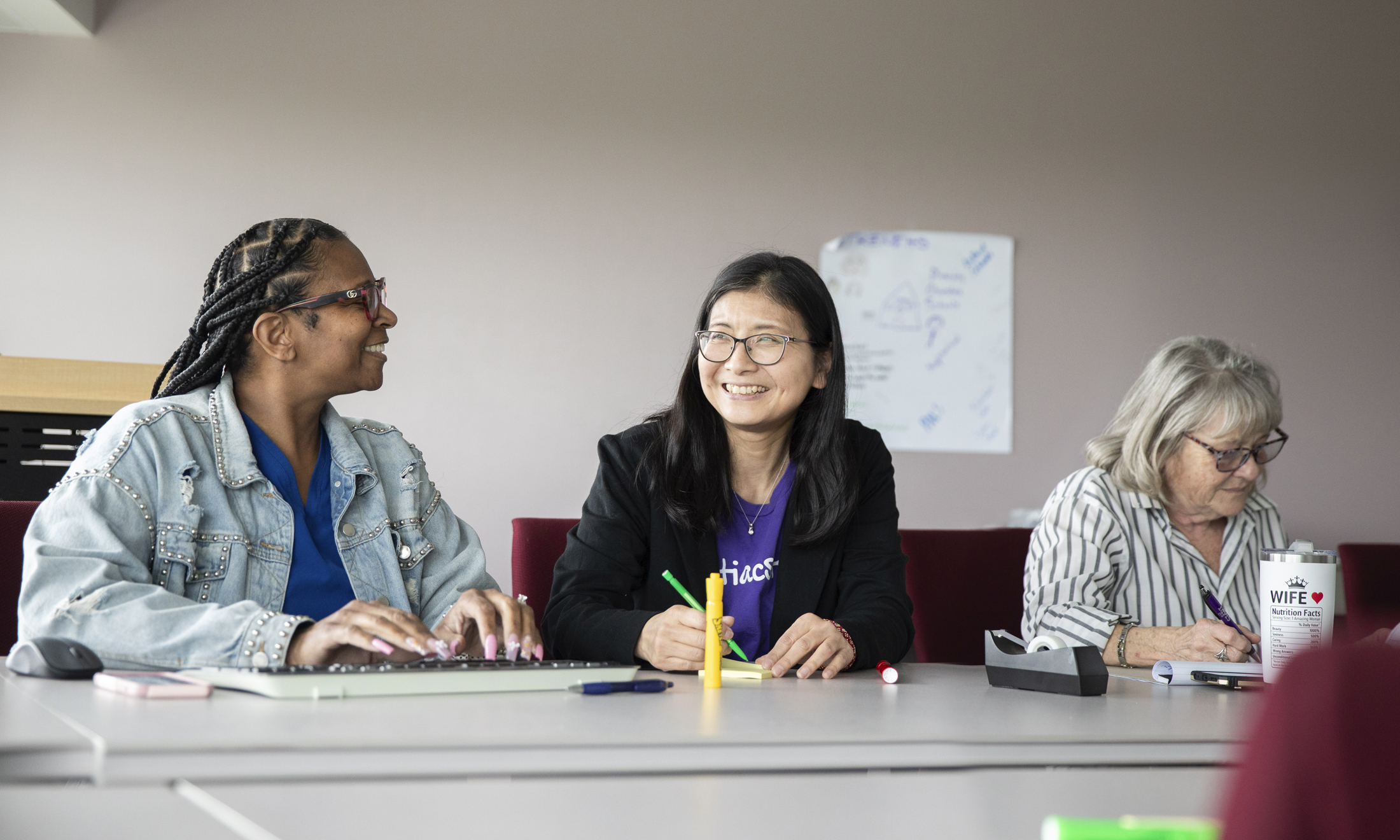 People sitting at table