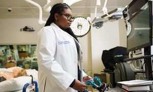 Dr. Seawright in a clinical setting