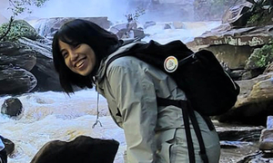 Dr. Doo near waterfalls