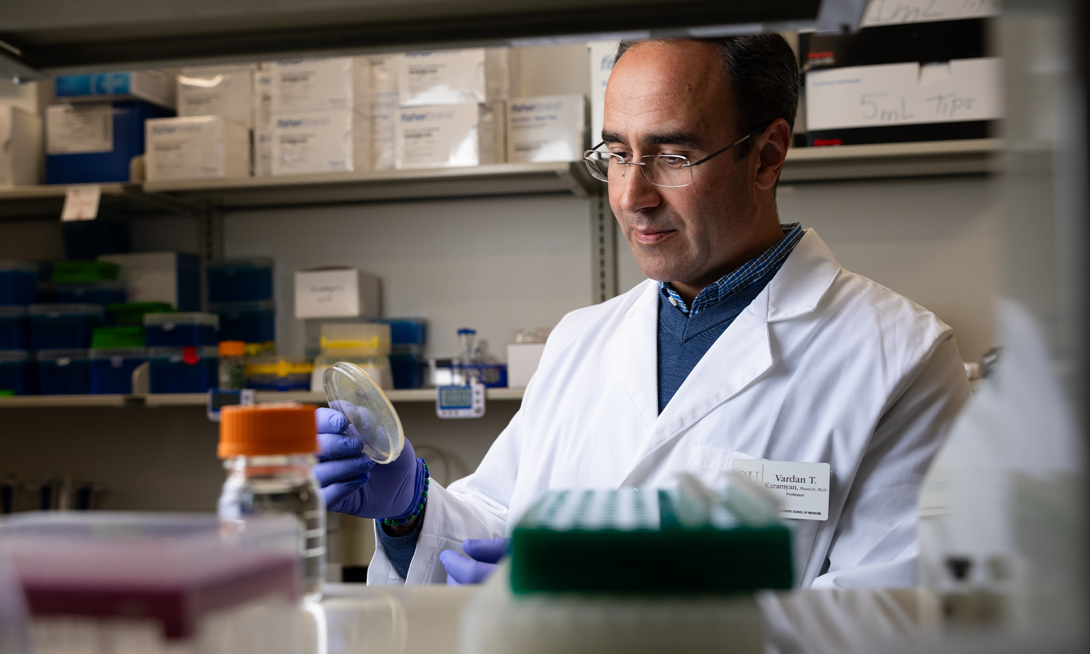 Dr. Karamyan in his lab