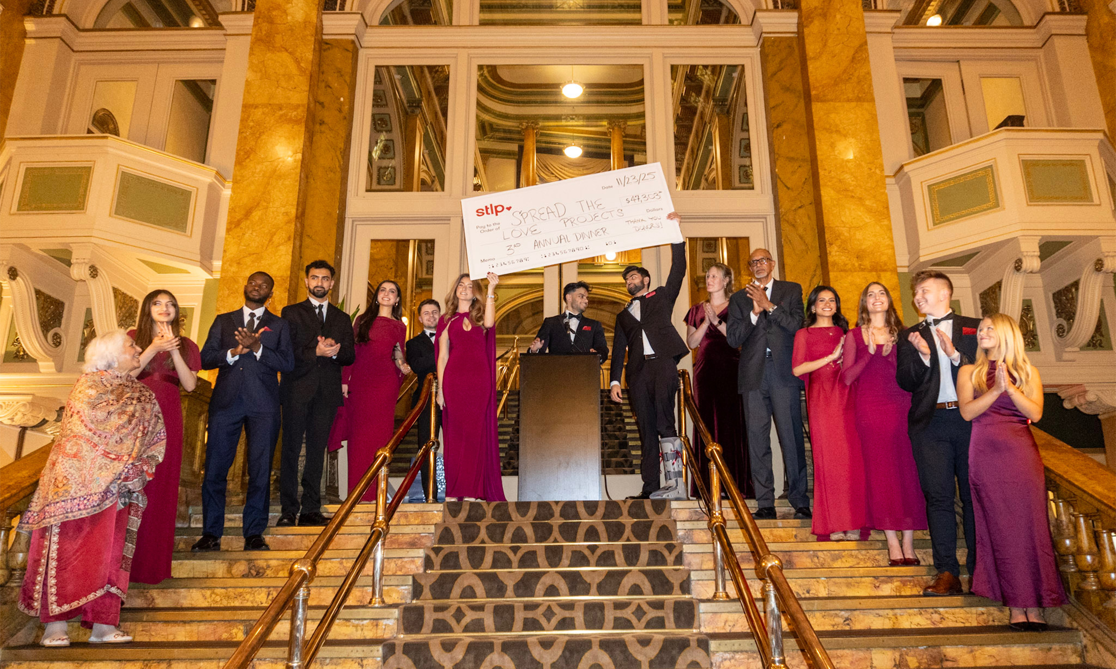 Emaad Khan and the rest of the STLP team