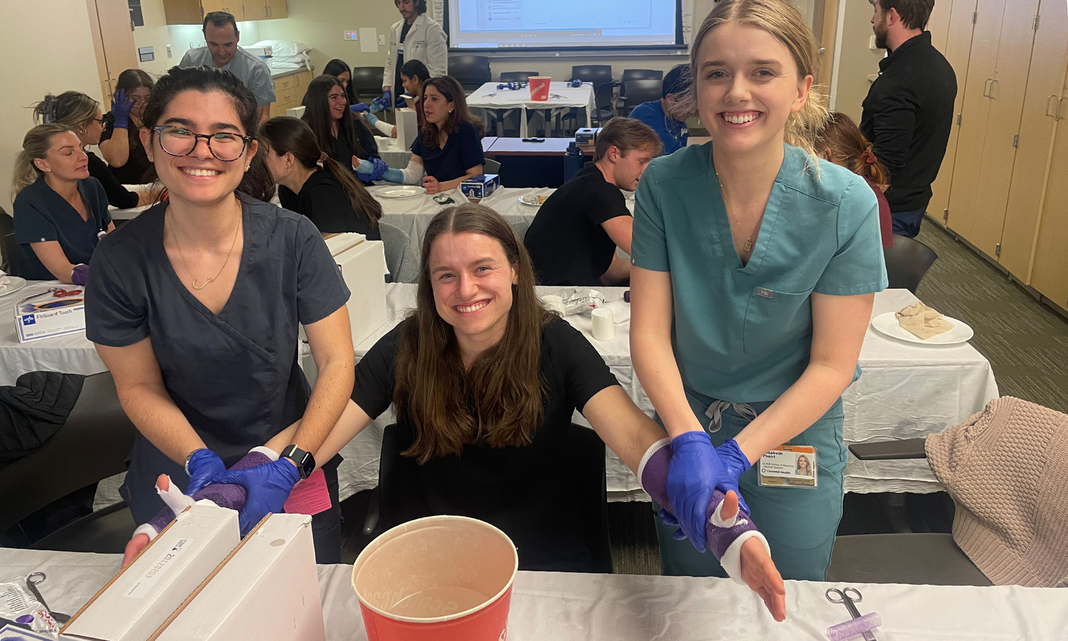 An image of students practicing casting