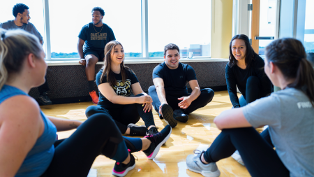 Students sitting in a circle