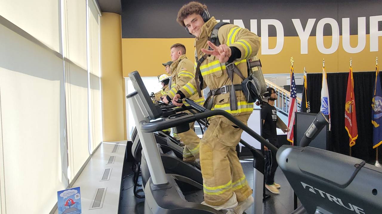 Christian Cummings during 9/11 Stair Climb