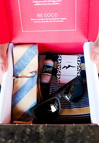 A photo of the inside of a subscription box