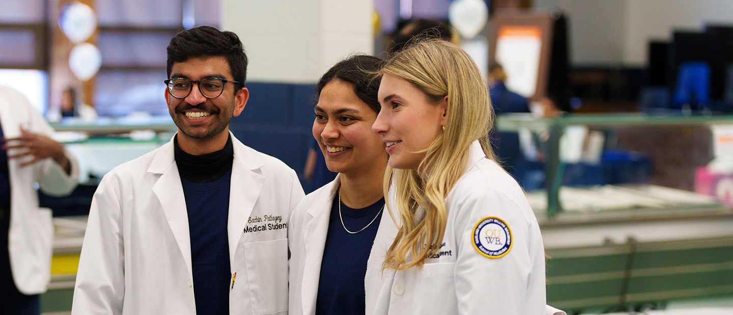 An image of students at a health fair in the community