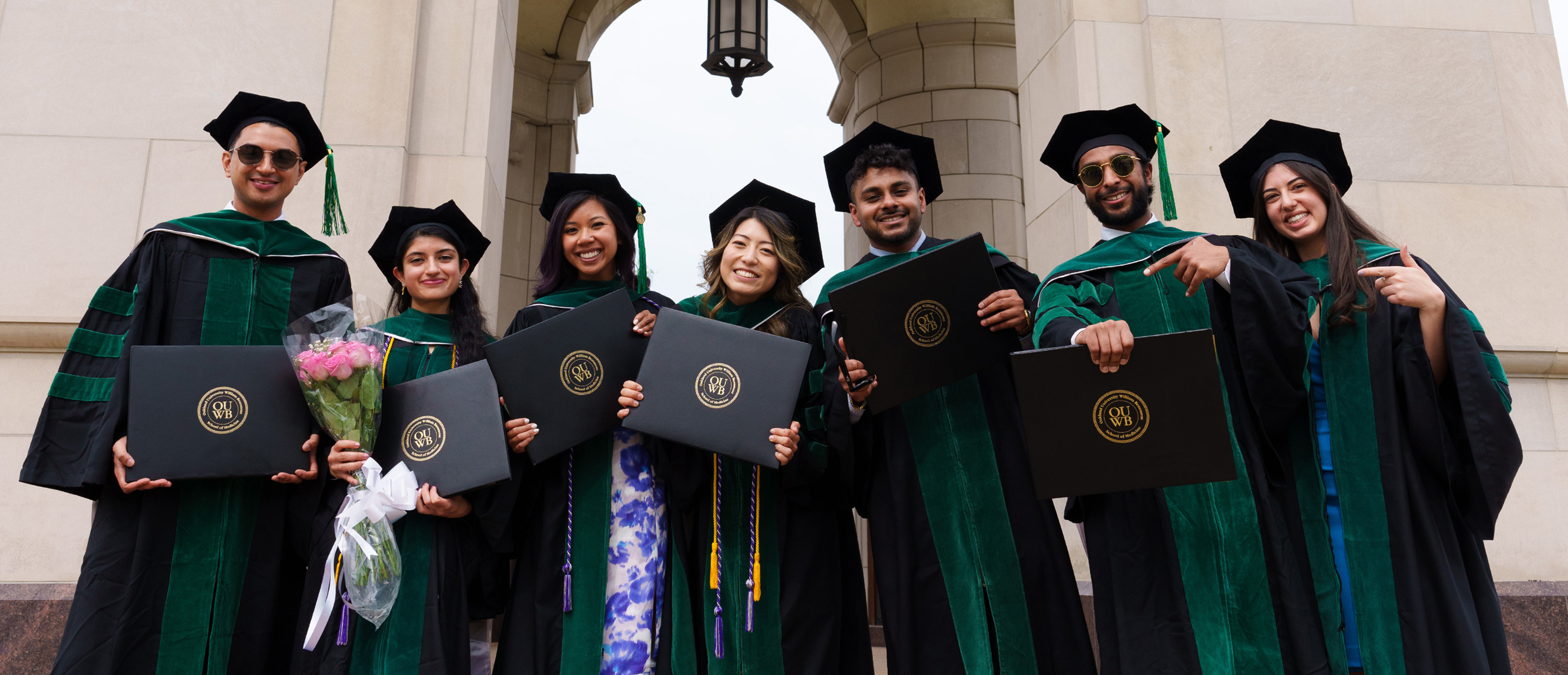 An image of students after commencement