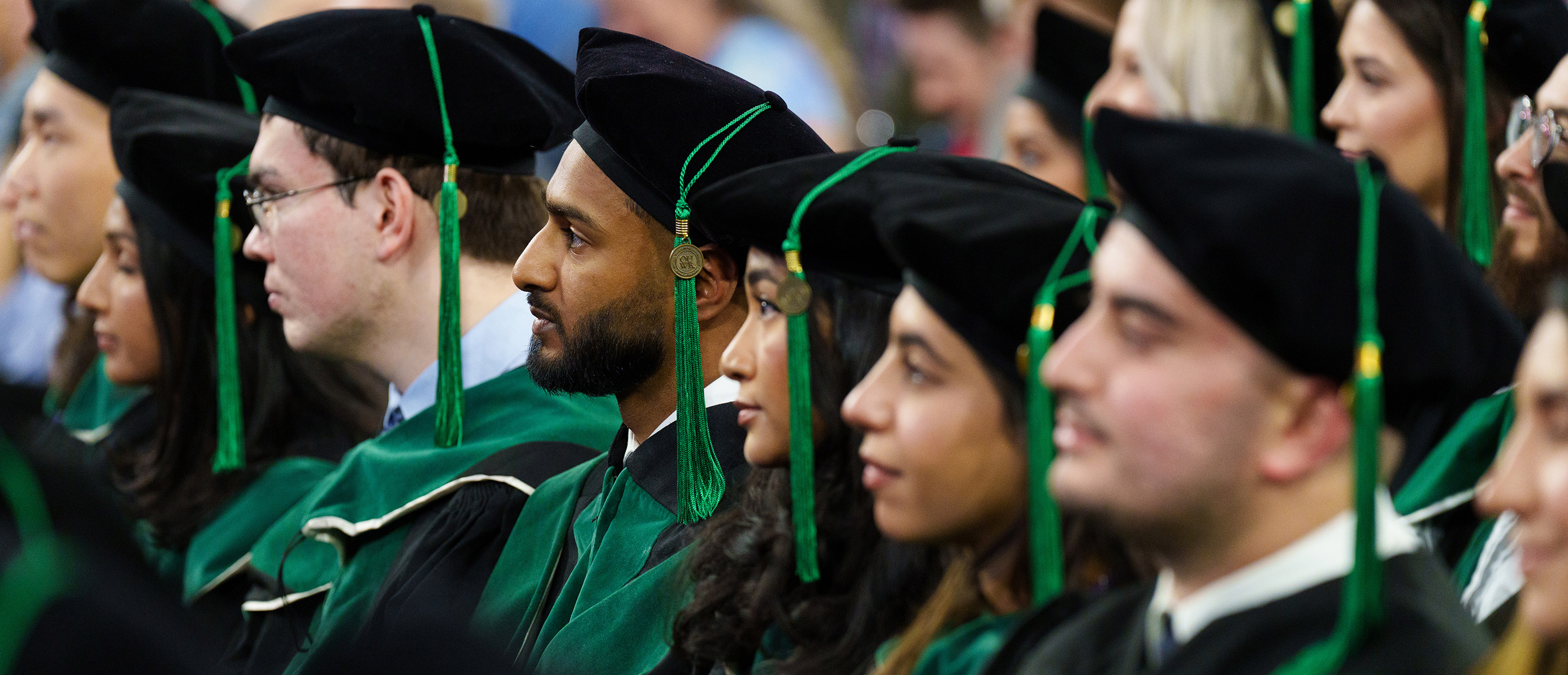 An image of OUWB students at commencement
