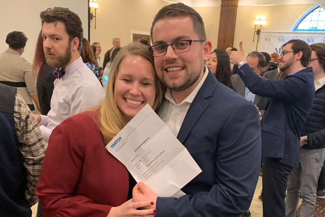 An image of a student on match day