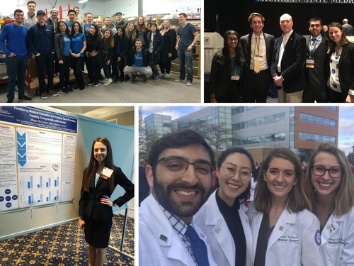 An image of several of the outstanding students