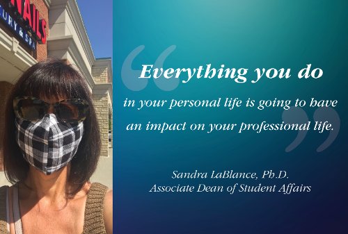 An image of an OUWB official and her quote