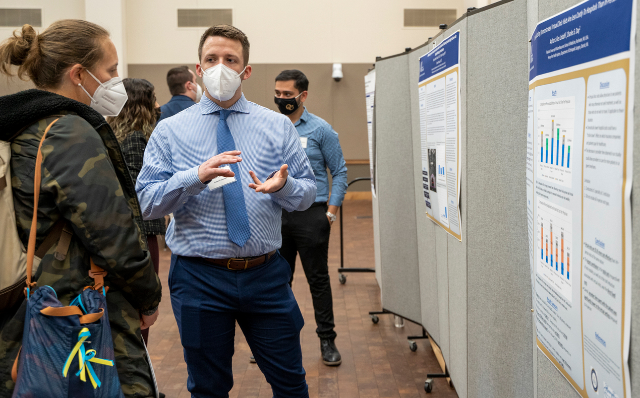 An image of a student at the conference