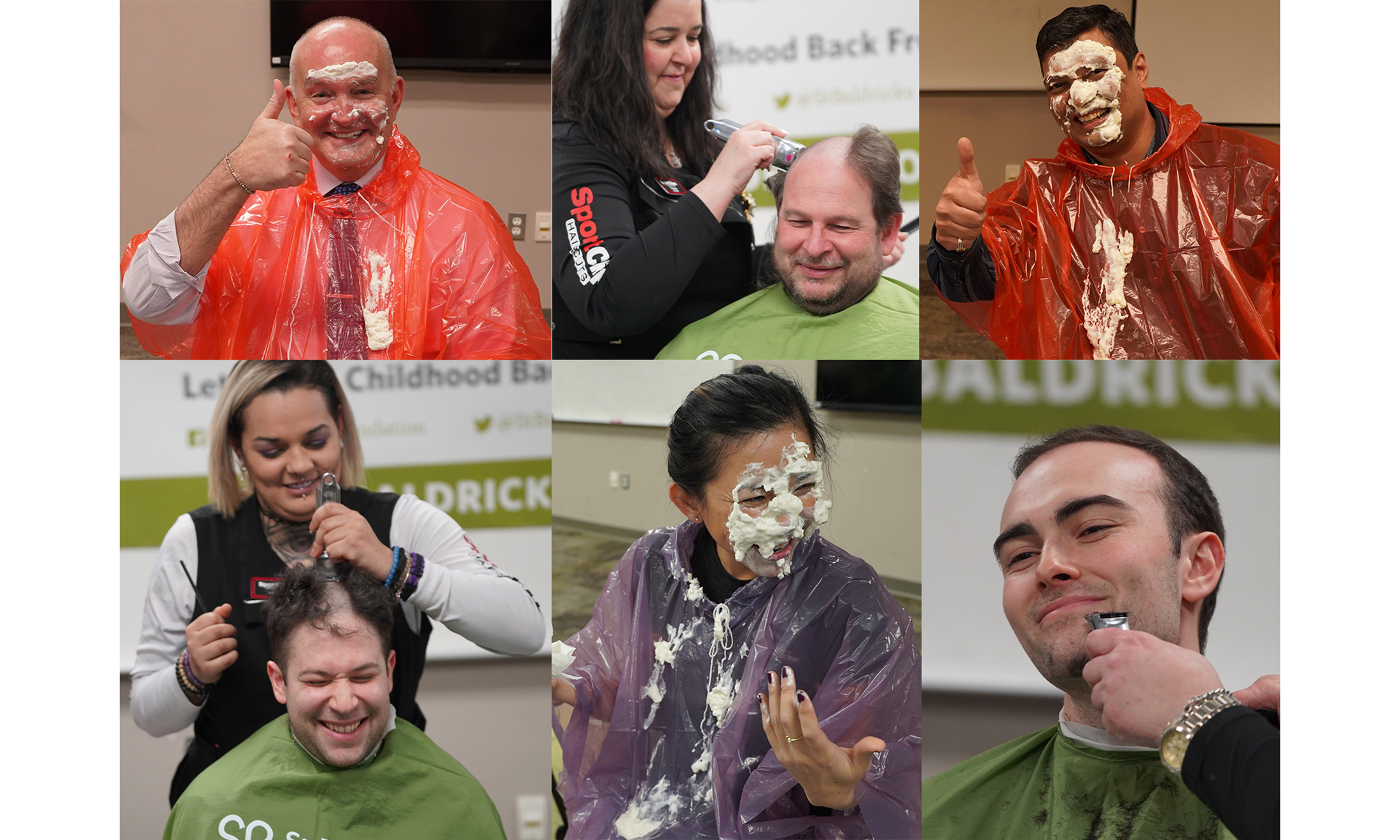 A collection of images from the fundraisers