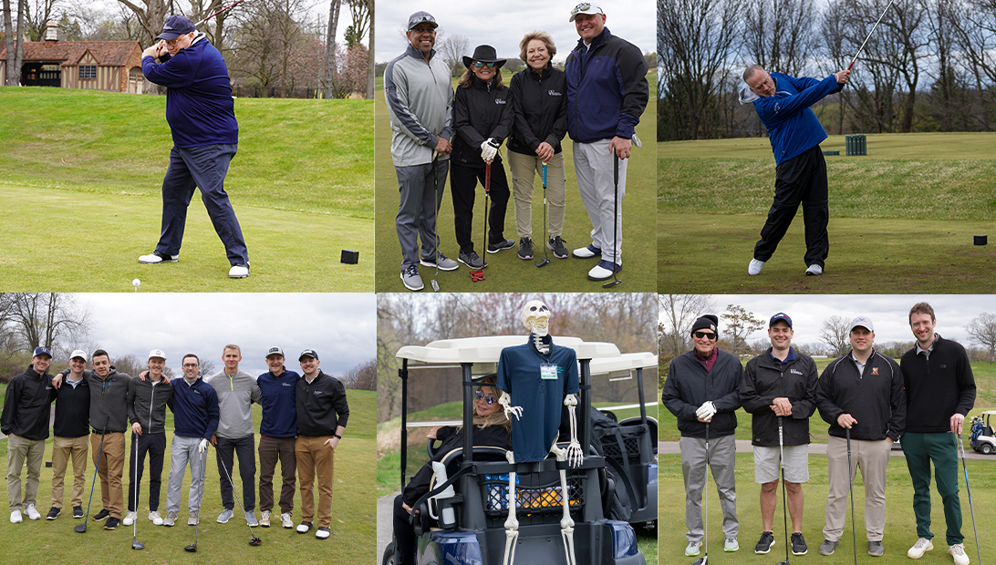 An image of a collection of photos from the golf outing