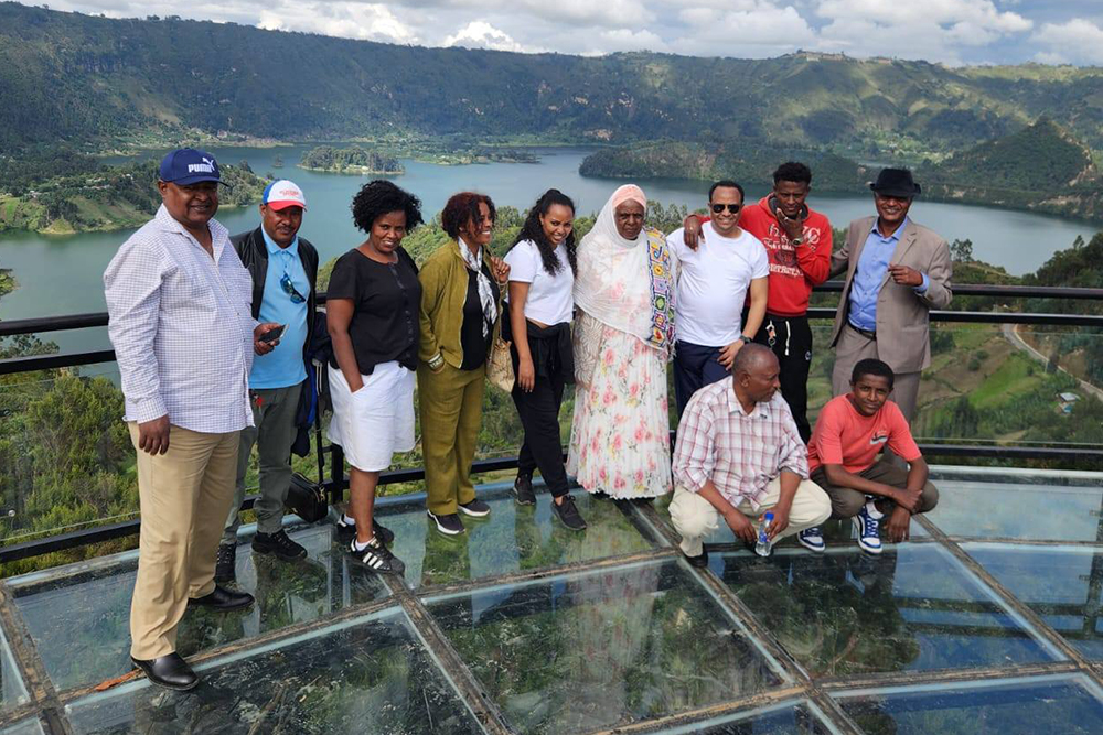 An image of Dr. Gemechu with his family