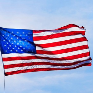 An American flag waving